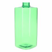 1000ml Clear Green Square PET Plastic Bottle with 32/410 Neck