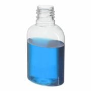 100ml Clear Oval PET Plastic Bottle with 24/415 Neck