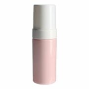 Foaming Travel Bottle 100ml, PET, Pink, Cylinder Round, Foamer Pump, 43mm