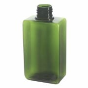 150ml/5oz Clear Green Square PET Plastic Bottle with 24/410 Neck