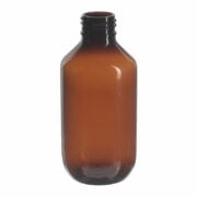 150ml/5oz Amber PET Plastic Modern Round Bottle with 24/410 Neck