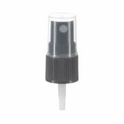 Black Fine Mist Sprayer Ribbed 18/410