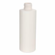 180ml/6oz White Cylinder HDPE Plastic Bottle with 24/410 Neck