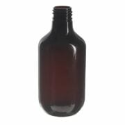 200ml Amber PET Plastic Modern Round Bottle with 24/410 Neck