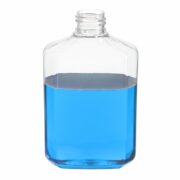 250ml Clear Oval PET Plastic Bottle with 24/410 Neck