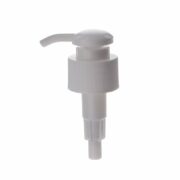 28/410 White PP Ribbed Twist Lock Down Lotion Pump