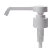 28/410 Wholesale White Ribbed Long Arm Lock-Drown Lotion Pump, 2.0ml Output