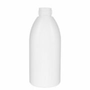 300ml/10oz White HDPE Plastic Modern Round Bottle with 28/410 Neck