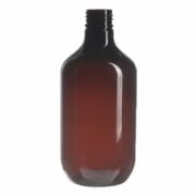 300ml/10oz Amber PET Plastic Modern Round Bottle with 24/410 Neck