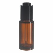 30ml/1oz Amber Extra Thick Cylinder PETG Plastic Button Dropper Bottle with 20/410 Neck