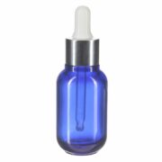 35ml Clear Blue Extra Thick Round PETG Plastic Dropper Bottle with 20/410 Neck