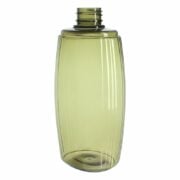 400ml Clear Green Oval PET Plastic Bottle with 28/410 Neck
