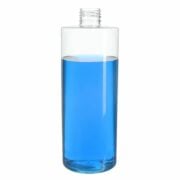400ml Clear Cylinder PET Plastic Bottle with 24/410 Neck