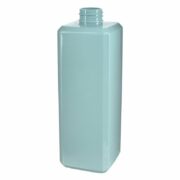 500ml Blue Square PET Plastic Bottle with 28/410 Neck