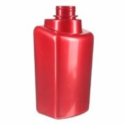 500ml Red Square PET Plastic Bottle with 32/410 Neck