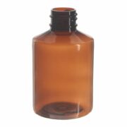 50ml Amber PET Plastic Modern Round Bottle with 20/410 Neck