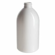 550ml White PET Plastic Cosmo Round Bottle with 28/410 Neck