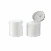 24/415 White PP Plastic Smooth Flip Top Cap