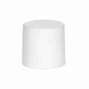 24mm 24-415 White PP Plastic Ribbed Plain Screw Cap with PE Foam Liner XG60L01 (1)