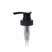 28-400 Black Lotion Pump, Ribbed, Lock Down, 2ml Output - KIWL Plastic