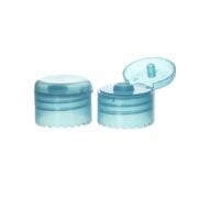 28/410 28 PCO 1881 Clear Blue PP Plastic Smooth Flip Top Cap