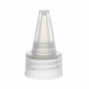 28-410 Clear PP Plastic Ribbed Spout Cap with PE Foam Liner JZ05L01 (1)
