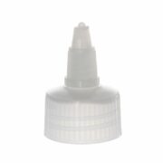 28-410 White PP Plastic Ribbed Spout Cap with PE Foam Liner TL05L01 (1)