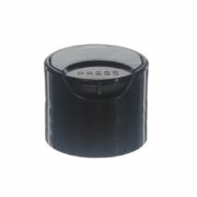 28mm 28-400 Black PP Plastic Smooth Disc Top Cap QG04G01 (2)