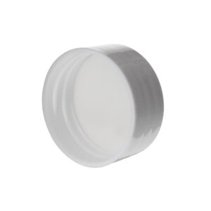 32mm 32/410 White PP Plastic Smooth Plain Screw Cap with PE Foam Liner - Image 3