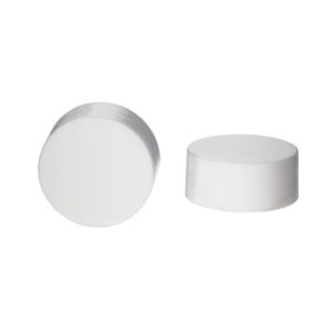 32mm 32/410 White PP Plastic Smooth Plain Screw Cap with PE Foam Liner - Image 2