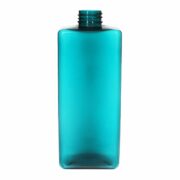 500ml Green PET Plastic Square Bottles 01500FB05M (1)