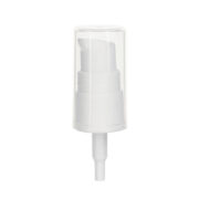 Small Hand Cream Pump,18-410, Ribbed, Clear Hood, White, 0.25ml Output