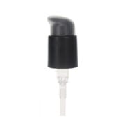 Luxury Hand Cream Pump, 24-410, Matte Black, Clear Hood, Lock Up, 0.6ml Output