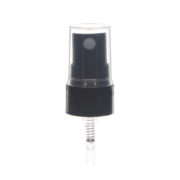 18/400 Black Plastic Finger Sprayer, Smooth, Clear PP Hood