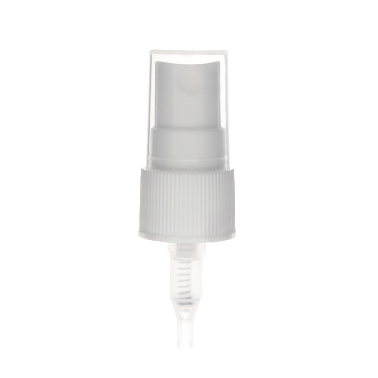 20-410 Fine Mist Sprayer- Ribbed- White- Clear PP Hood- High Viscosity- 0.19ml
