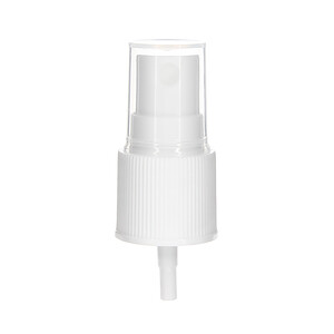 20-415 Fine Mist Sprayer- Ribbed- White- Clear PP Hood- 0.13ml