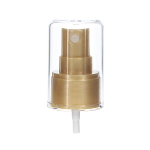 24-410 All Plastic Fine Mist Sprayer- Smooth- Yellow- Clear AS Full Rounded Hood- 0.13ml