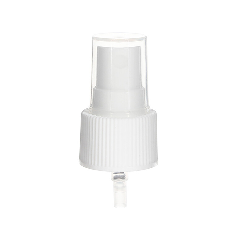 24-410 Fine Mist Sprayer- Ribbed- White- Clear PP Hood- 0.22ml