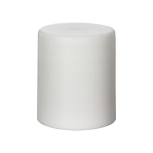 28/410 Frosted White PP Plastic Plain Screw Top Cap