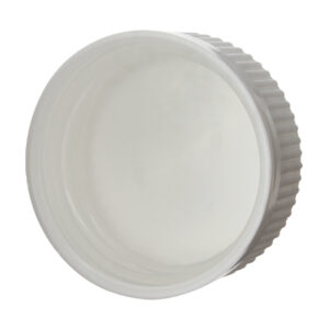 38mm 38-400 White Plastic Ribbed Child Resistant Cap, CRC - Image 2