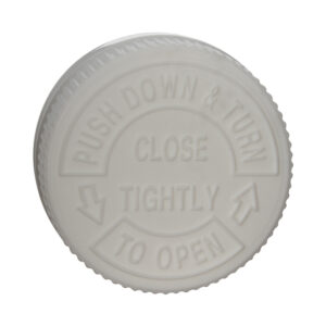 42mm 42-400 PP Plastic Ribbed Child Resistant Cap, CRC - Image 2