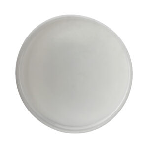 68mm 68-400 White Plastic Ribbed Plain Screw Cap with Liner - Image 2