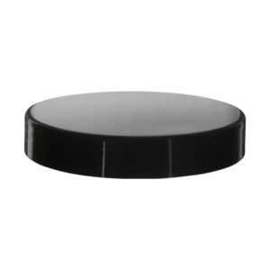 89mm 89-400 Black Plastic Smooth Plain Screw Cap with Liner