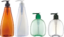 two higher lotion pump bottles with longer dip tube and two shorter lotion pump bottles with shorter dip tube